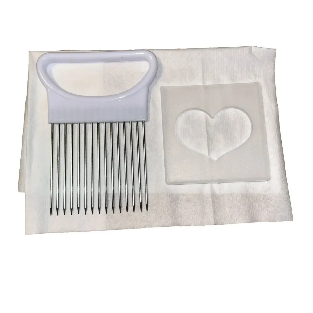 Stainless Steel Needle Onion Holder Handheld Simple Slicer Fruit Vegetable/cover